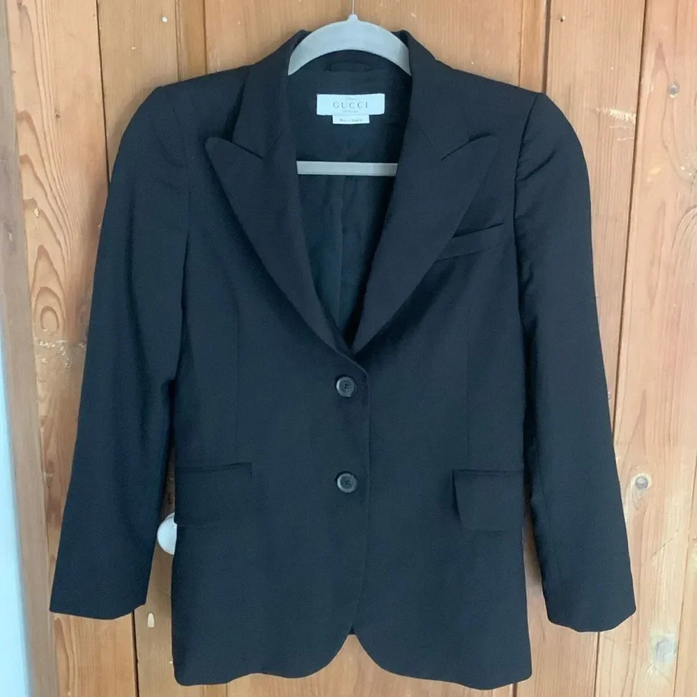 Gucci classic black Employee Uniform wool blazer